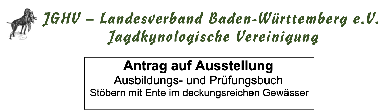 Antrag Entenbuch